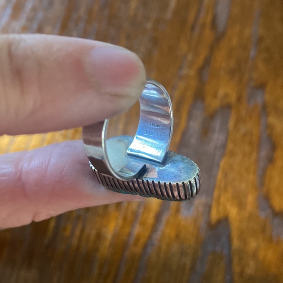 Turquoise Ring *Signed J.Linkin 925 - Picture 4 of 4